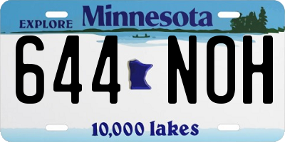 MN license plate 644NOH