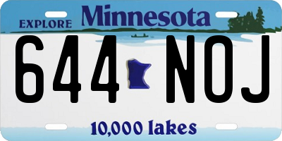 MN license plate 644NOJ