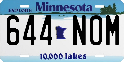 MN license plate 644NOM