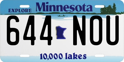 MN license plate 644NOU