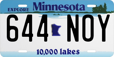 MN license plate 644NOY