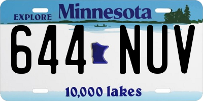 MN license plate 644NUV