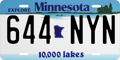 MN license plate 644NYN