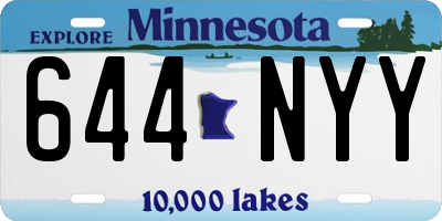 MN license plate 644NYY