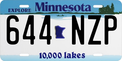 MN license plate 644NZP