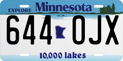 MN license plate 644OJX