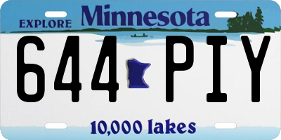 MN license plate 644PIY