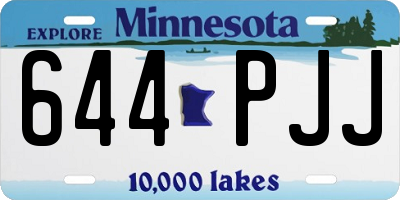 MN license plate 644PJJ
