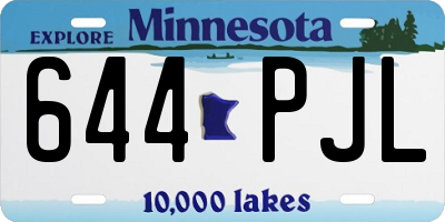 MN license plate 644PJL