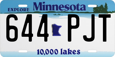 MN license plate 644PJT