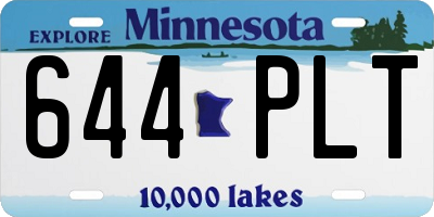 MN license plate 644PLT