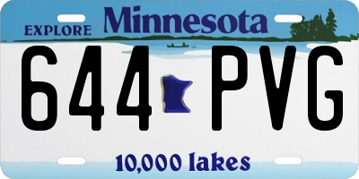 MN license plate 644PVG