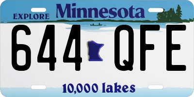 MN license plate 644QFE
