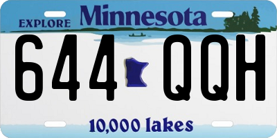 MN license plate 644QQH