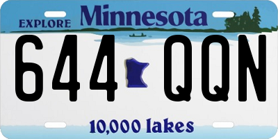 MN license plate 644QQN