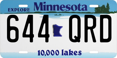MN license plate 644QRD