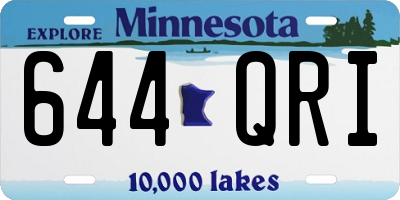 MN license plate 644QRI