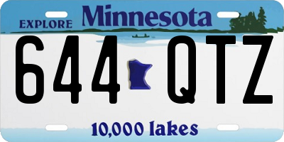 MN license plate 644QTZ