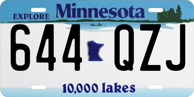 MN license plate 644QZJ