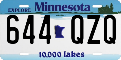 MN license plate 644QZQ