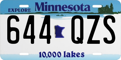 MN license plate 644QZS