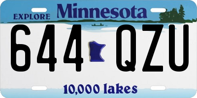 MN license plate 644QZU