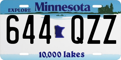 MN license plate 644QZZ
