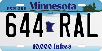 MN license plate 644RAL