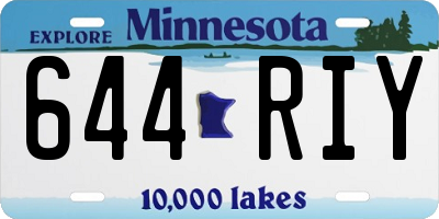 MN license plate 644RIY