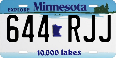 MN license plate 644RJJ