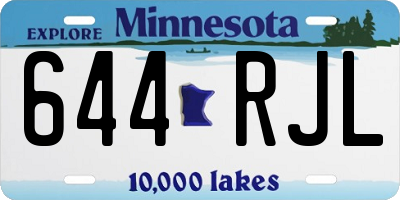 MN license plate 644RJL