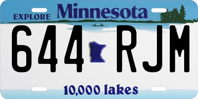MN license plate 644RJM