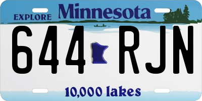 MN license plate 644RJN
