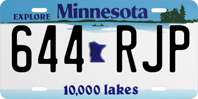 MN license plate 644RJP
