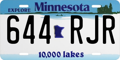 MN license plate 644RJR