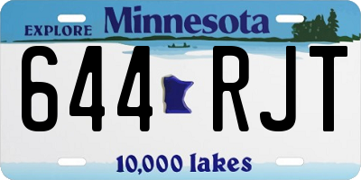 MN license plate 644RJT