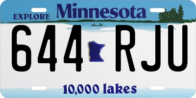 MN license plate 644RJU