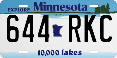 MN license plate 644RKC