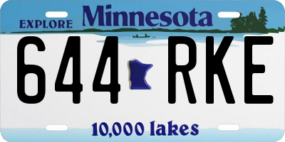 MN license plate 644RKE