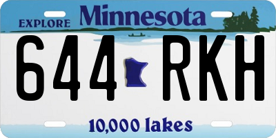 MN license plate 644RKH