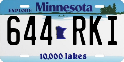 MN license plate 644RKI