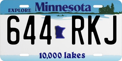 MN license plate 644RKJ