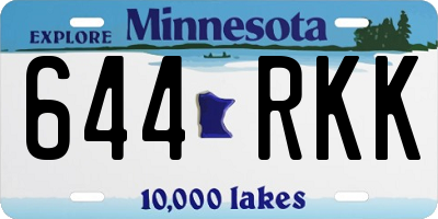 MN license plate 644RKK