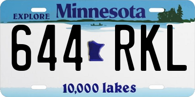 MN license plate 644RKL