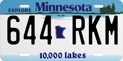 MN license plate 644RKM