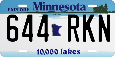 MN license plate 644RKN