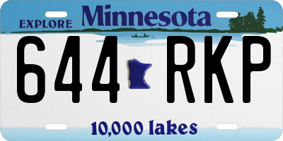 MN license plate 644RKP