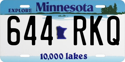 MN license plate 644RKQ