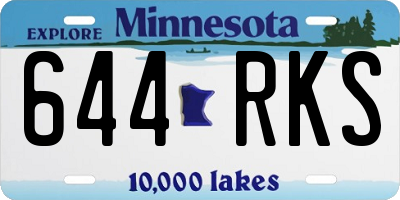 MN license plate 644RKS