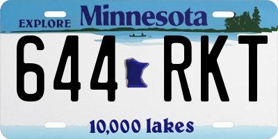 MN license plate 644RKT